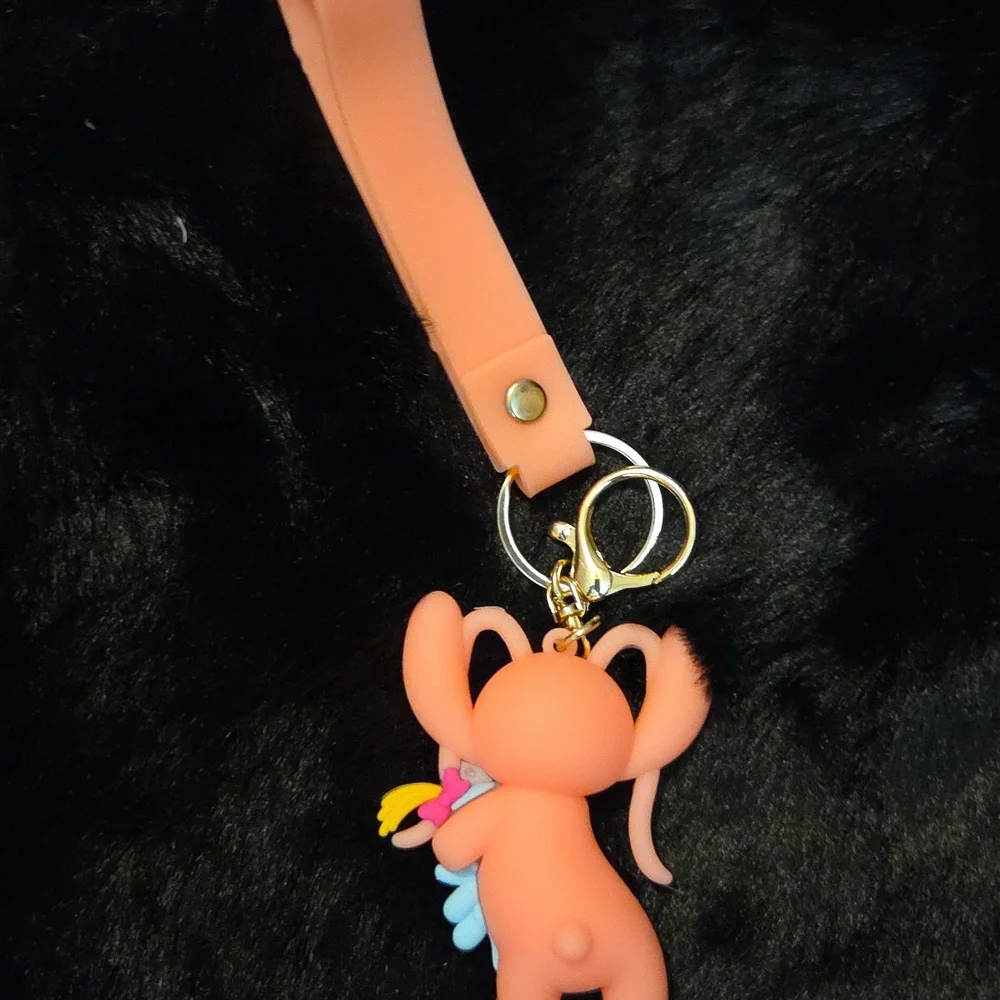 STITCH Cute Keychain with Handle Cartoon Character
